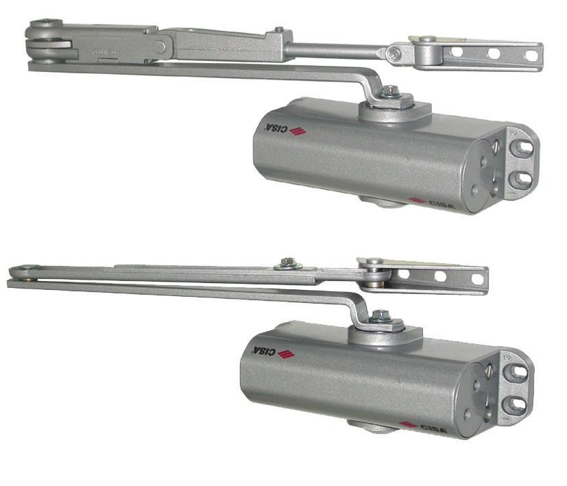 DOOR CLOSERS 704 SERIES DOOR CLOSERS 704 SERIES Technical features: Aluminium alloy monoblock body Steel arm with or without adjustable hold open catch mechanism Special oil bath steel spring