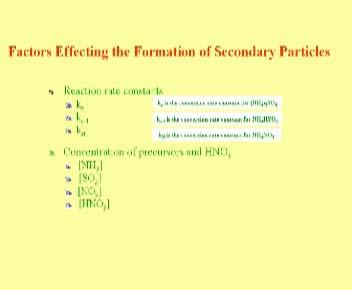 (Refer Slide Time: 47:00) Once we study these k s k s 1, k n and ammonium nitrate, ammonium sulfate and then how they are formed and what is their concentration and the quantity that we have, then we