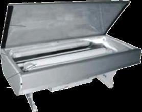 Tunnel Light THK-TL1/, THK-TL1/, THK-TL1/ Square profiled aluminum housing concealed with two extruded welding side covers for high IP rating Anodized aluminum reflector and clear tempered