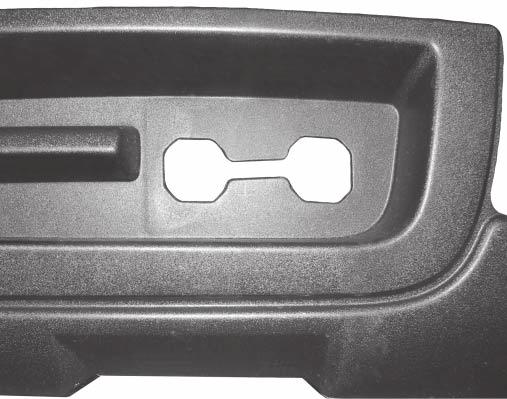 7. Insert two 1/2" x 1-1/2" cap screws with handles and 1/2" fl at washers into the inside of the truck frame and out through the rear drilled holes.