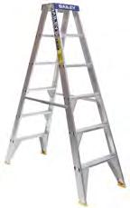 PUNCHLOCK DOUBLE SIDED STEPLADDER Punchlock tread design and deep fascia top caps increase torsional rigidity of the overall ladder frames Industrial Duty Rated.