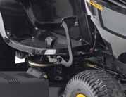 Automotive style features CVT transmission prevents tractor from rolling backward