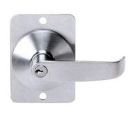 Lever Locksets Keyed Lever with Hidden Cylinder for Panic Bar The key cylinder is