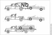 Screw the tow fittings in completely and tightly. If you do not, the threads could be damaged. Do not tow the vehicle by any components of the running gear, or lash them down in any way.