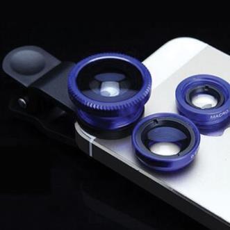 Includes fish-eye lens, wide-angle and macro lends Model: FE-04: Black Metallic Red / Blue / 