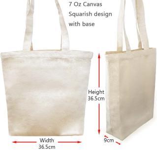 Promotional Bags Model: PB-11 Canvas 12 Oz Beige 40cm by height, 36cm by width 9cm by depth Model: PB-12 Canvas 12