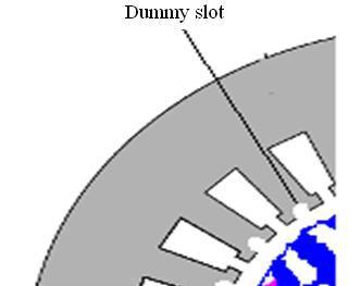 107 Figure 5.10 Introduction of dummy slot in stator Figure 5.