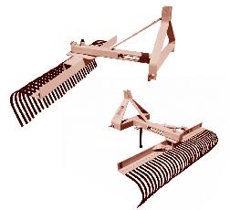Landscape Rakes Tubular Welded Frame Twin Bolt Attachment Welded A Frame Construction LLR Series MLR Series MODELS LLR Series MLR Series Working Width 60, 72, 84 inches 72, 84 and 96 inches Type