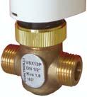 the 3-way valve is closed the direct way. 2) Valves motorised with MVR.