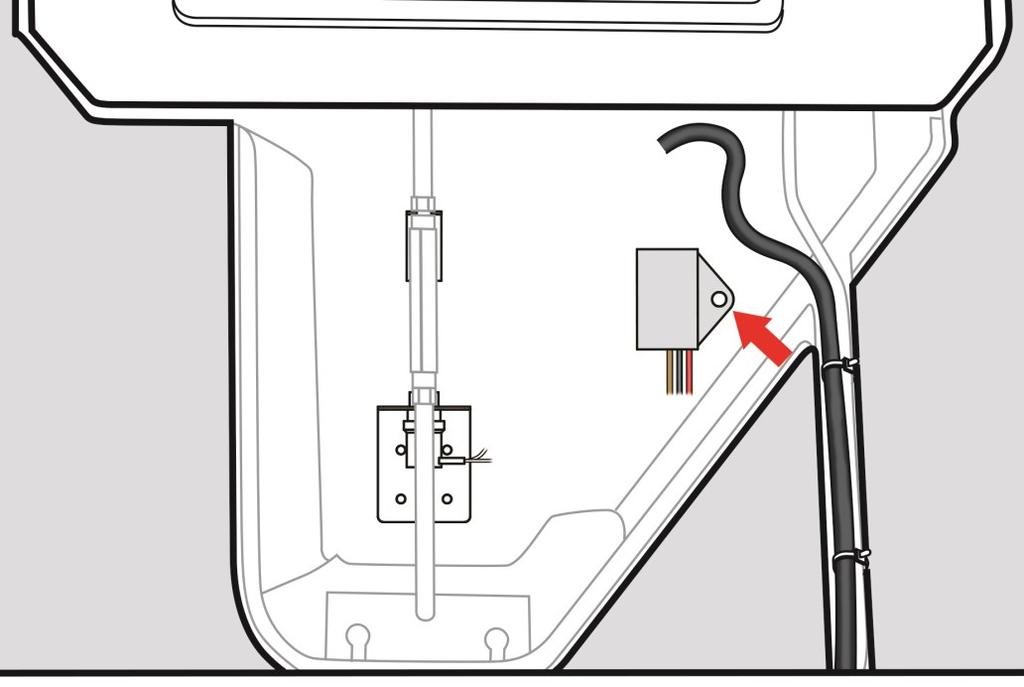 4. Run the brake switch wires under the brake rod towards the passenger side of the cart. Plunger 5.