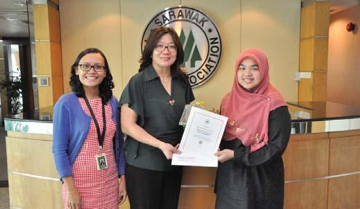 STA Prizes 2015 Amira Binti Ismail received the award for STA Best Final Year Project for her project entitled Compreg Laminated Bamboo Hybrid Treated with Phenolic Resin plus Urea Admixture.