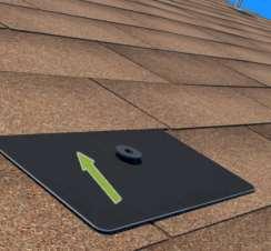 Note: The distance between the rows of mounts is calculated by the module dimension N- (35mm). Lag screw should be installed as close to center of exposed shingle as possible.