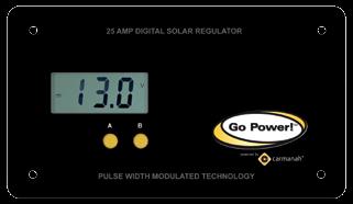 12 or 24 Volt solar systems 3 battery charging profiles for Gel, AGM and Flooded batteries Protects batteries from over temperature, over voltage protection Reverse polarity protected - eliminates
