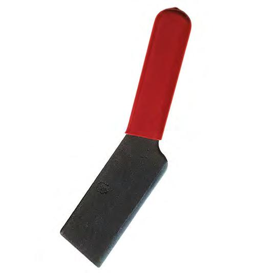 Forged tempered cutlery steel blade Sharp chisel-shaped edge Plastic-dipped handle for comfort P/N 81620 Weight: 1.2 lbs. (.