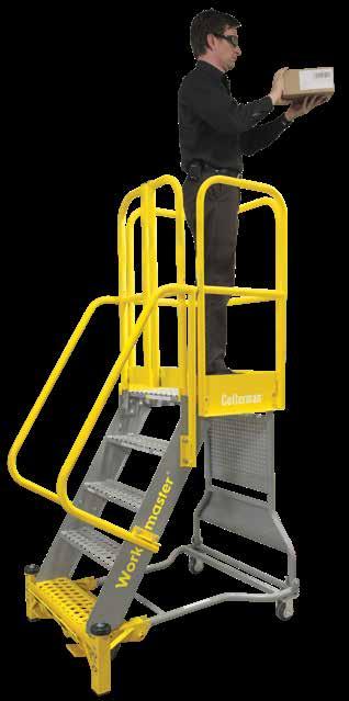 rolling metal ladders super-duty rolling metal ladders STRADDLE Rolling Ladder THE STRADDLE TILT 'N ROLL allows the front and rear of the ladder to straddle any