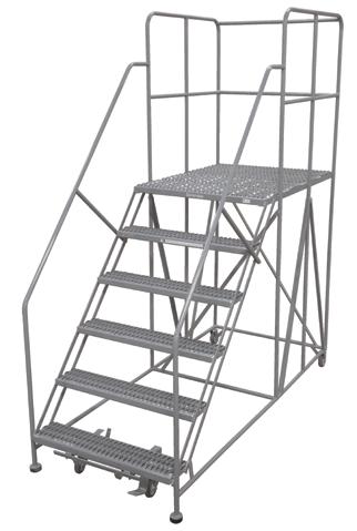 30" handrails optional on 2 thru 4 step models. Work Platforms meet applicable OSHA and ANSI standards. Special designs are available. Cal-OSHA models also available.