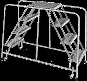 The primary purpose is to handle dense items that are more efficiently lifted rather than carried up the ladder. Lift table is raised/lowered from hand held controller, located on top step. 350 lb.