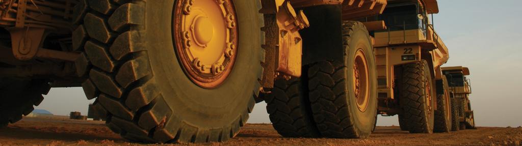 OFF-THE-ROAD TIRES Off-the-road environments require tires with high abrasion resistance and the ability to resist damage from cutting, chipping or chunking from rough/uneven surfaces.