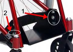 The foot plate must be at a height that provides support for the undersides of the thighs against the seat at the same time as the feet are supported by the foot plate.