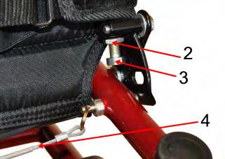 Next release the backrest upholstery from the tensioning straps. You can now adjust the backrest to a suitable height by moving the backrest columns upwards or downwards.
