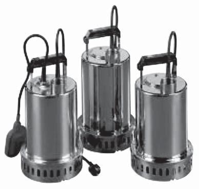 BEST 2-3-4-5 SUBMERSIBLE SUMP PUMPS in AISI 304 Submersible sump pumps made of stainless steel AISI 304, double mechanical seals ensure long life and reliability.