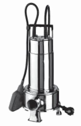RIGHT SUBMERSIBLE PUMPS for dirty water in AISI 304 Submersible dirty water pumps made of stainless steel AISI 304, double mechanical seals ensure long life and reliability.