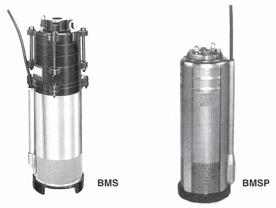 BMS, BMSP SUBMERSIBLE PUMPS FOR WATER PIT APPLICATIONS Water supply Irrigation STANDARD ACCESSORIES Submersible cable : 10m Cable band : 3 Companion flange with bolts (BMSP) : 1 set Built-in air vent