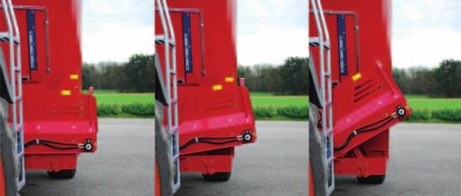 TwinLift in the central starting position is no wider than the machine this makes it ideal for barns with narrow passages, but if necessary it can be pushed out 40cm to either