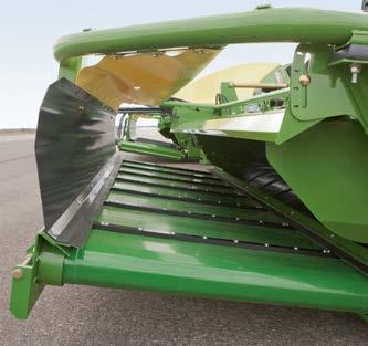 single windrow Wide cross belts ensure a continuous crop flow Electric height control of accelerator rollers and