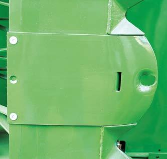 wide skids reduce the ground pressure for effective protection of both the cutterbar and the sward.