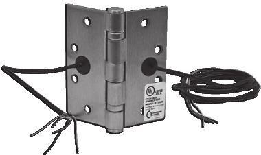 POWER TRANSFER HINGES OF CUSTOMERS HINGE Page 44 Published: August 5, 2013 For Electric Mortise Locks, Cylindrical Locks & Exit Trim For Electric Latch Pullback Devices = Not Applicable = Available