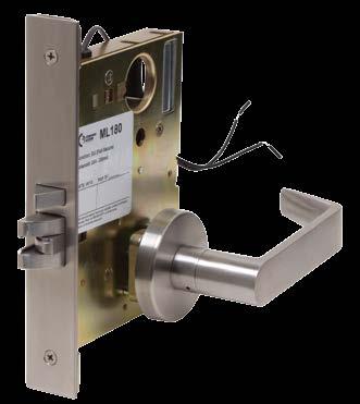 Classroom Latchbolt retracted by key outside or lever inside. Switched power allows outside lever to retract latchbolt. Outside lever can be maintained unlocked by key.