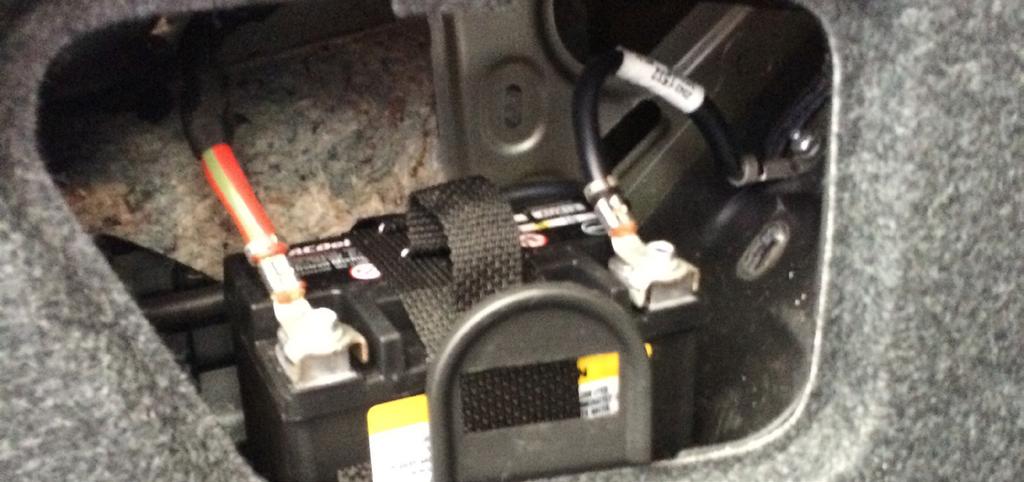 STEP 1 STEP 3 Disconnect the negative battery terminal from the battery located in the truck on the passenger side.