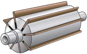 The rotor contains multiple vanes that slide in and out of the rotor as it turns within the housing. Vane materials are both metallic and non-metallic.