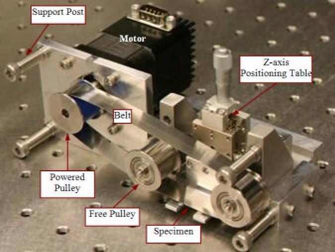 7 microscope table. Due to the limited space available on the microscope table, the SDTR is only 45mm wide, 84mm long and 84mm high. Figure 2.