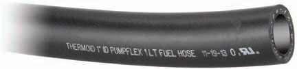 This product is UL Listed for fuel dispensing and performs when other hoses become stiff and brittle in cold environments. Tube: Smooth, black nitrile/pvc blend.