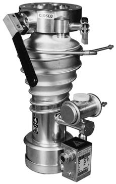 P - model pumps have a pneumatically actuated high vacuum isolation valve.