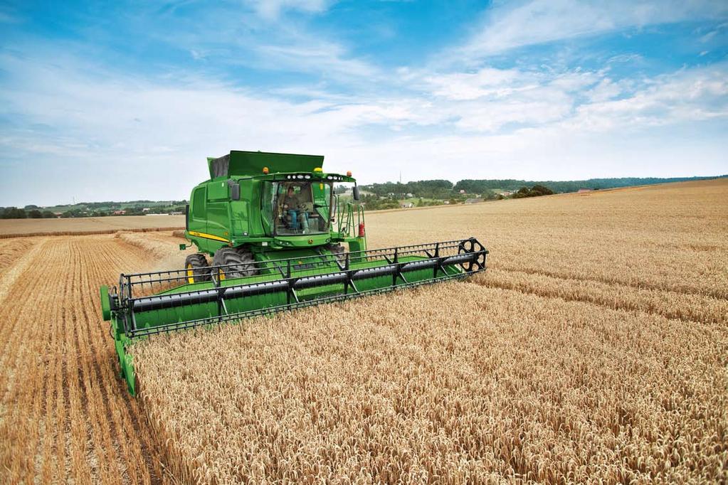 T-Series Combines 17 Top quality straw and grain Do you harvest a wide range of crops in tough conditions? If so, you ll appreciate the benefits of John Deere tangential tine technology.