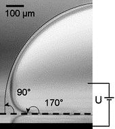 hydrophilic Motion Water Drop E-field 1 mm