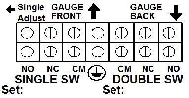Switch Set Point Adjustment Caution: Do not confuse the switch adjust access as the switch adjust screw.