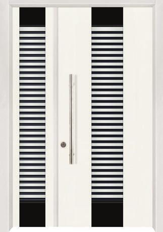 The series includes designer security doors that combine elements created by a