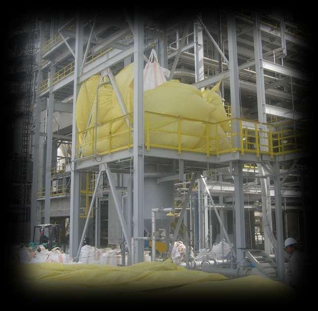 Improving Catalyst Management In the conventional operation approximately 20-30 super sacks (1000 kg each) of fresh catalyst were unloaded every day into the