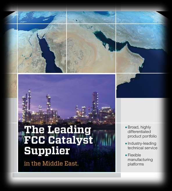 Grace is the leading catalyst supplier in the Middle East Broad, highly