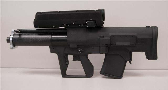 XM25 Individual Airburst Weapon System 2 A semi-automatic rifle with an integrated target acquisition fire control that fires 25mm air bursting munitions.