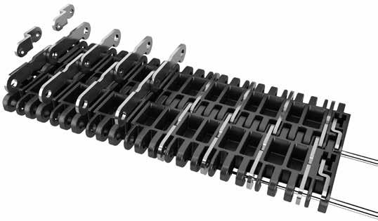 times higher when compared to standard FR and ESD full plastic Rexnord MatTop Chain Rexnord 6990 Series Chain executions SolidTop Closed SolidTop surface provides a smooth finish for workers and