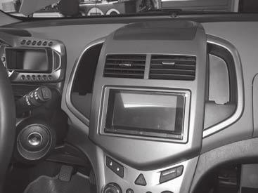 INSTALLATION INSTRUCTIONS FOR PART 99-3012 APPLICATIONS Chevy Sonic 2012-up 99-3012G KIT FEATURES ISO DIN Head unit provision with pocket DDIN Head unit provisions Painted Gray to match factory