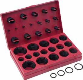 11/16" x 5/64" 419pc Metric O-Ring Assortment - Contains the following 32 most popular sizes #45202 Item Numbers Nominal Sizes Qty. Item Numbers Nominal Sizes Qty. Loc. # Size # I.D. O.D. Thickness Loc.