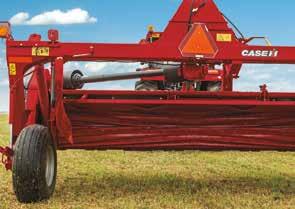 consistency in tall crops. Fewer discs also means less horsepower is needed to run the mower conditioner. SIMPLIFIED DRIVELINES.