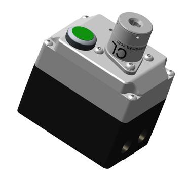 The solenoid release push button can be laser marked upon request with 2 lines of text containing no more than 8 characters per line.