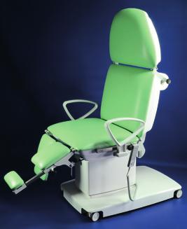 The special version of treatment chair is designed for podiatry examination and treatments, providing comfort for the patient and doctor.